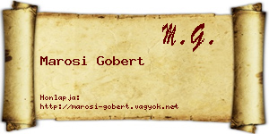 Marosi Gobert névjegykártya